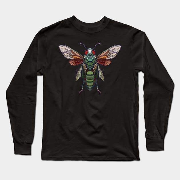 Cicada drawing Long Sleeve T-Shirt by DaveDanchuk